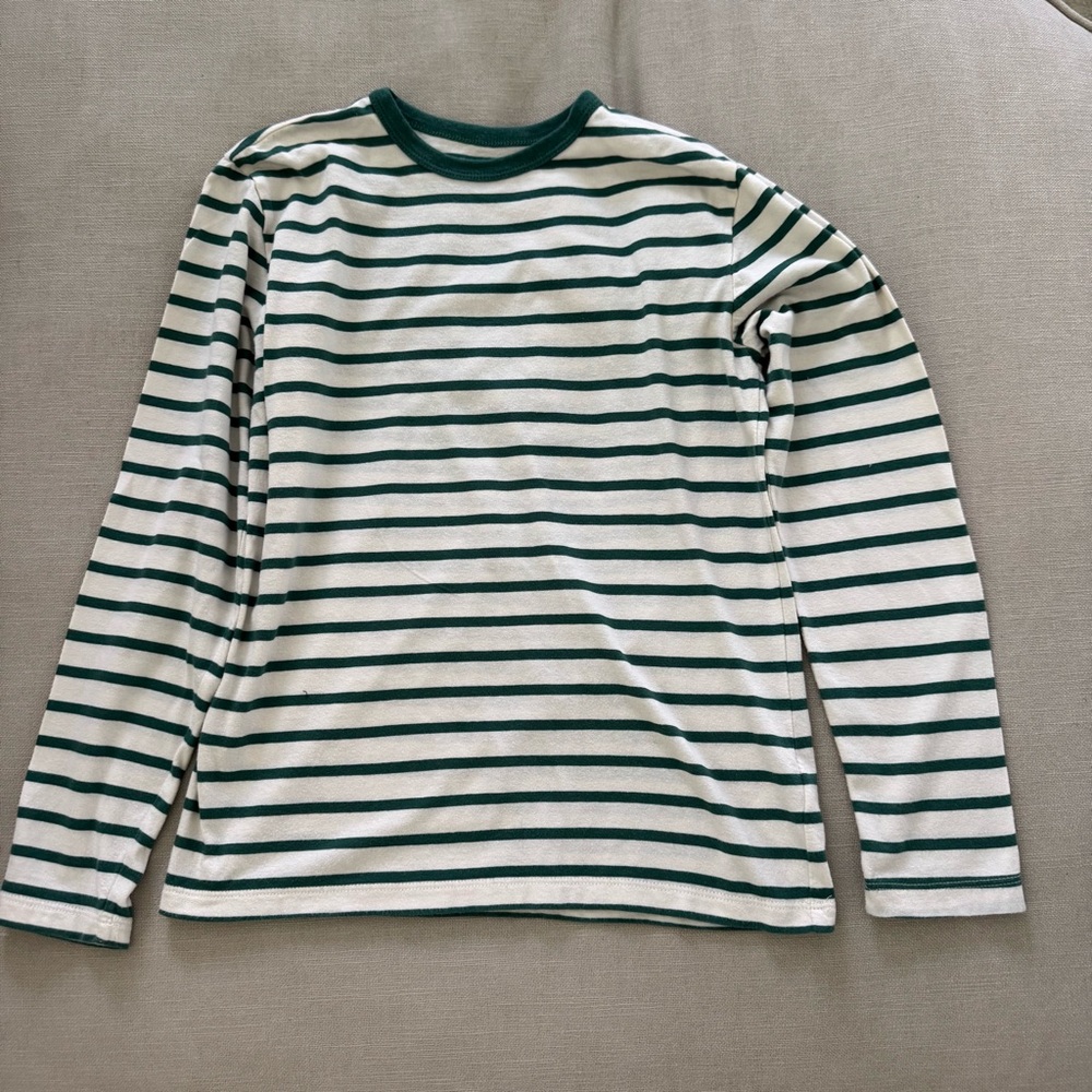 Crewcuts Striped Long Sleeve Shirt - Green
